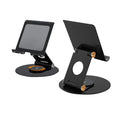 Universal Metal Tablet Stand Desk Mobile Phone Holder For iPhone iPad Xiaomi Huawei Samsung Foldable Tablet Bracket Tablet Stand Qme P57 black