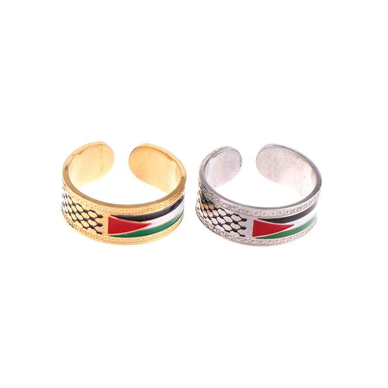 Luxurious Exclusive Arab National Palestinian Scarf Kufiya Ring Ideal Qme