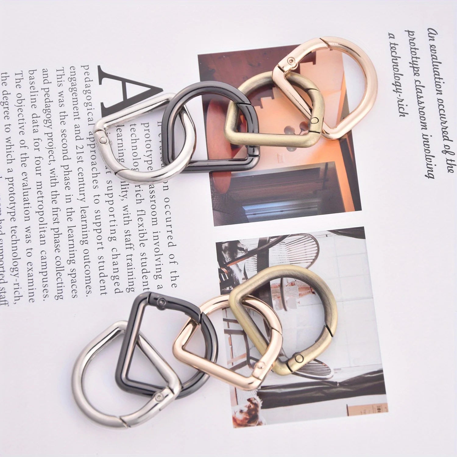 Spring Open D Ring Buckle Zinc Alloy Snap D Ring Clasp DIY Bag Hardware Accessories For Purse Handbag Strap Connect Hook Qme