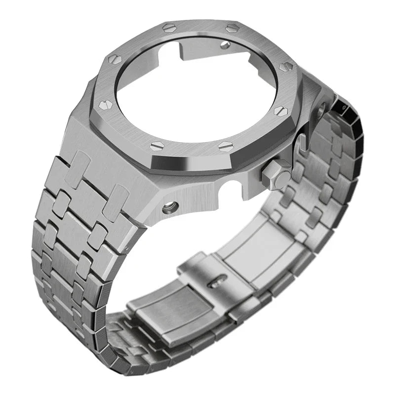GEN5 GEN4 Modification GA2100 Metal Bezel for Casioak GMAS2100 Mod Kit 4th 3rd Generation Steel Watch Case Strap GA2110 GAB2100 Qme grey For GA-2100