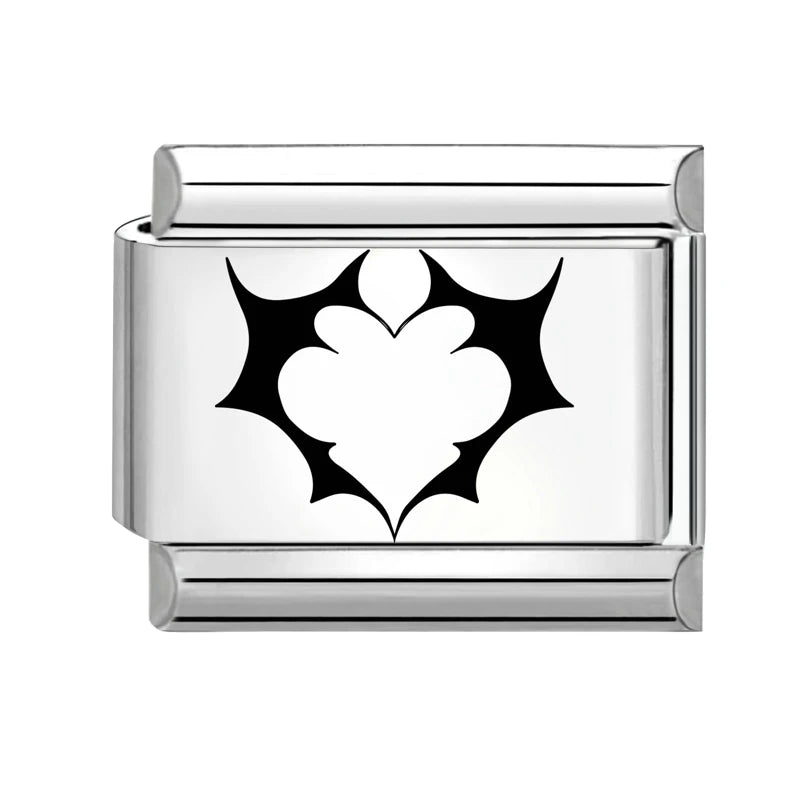 Wholesale Laser Engraving Lightning Heart NO 8 Ball Italian Charm