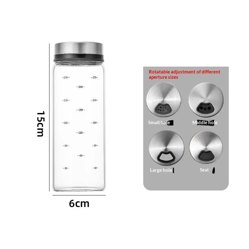 200 300 Borosilicate Glass Seasoning Can Salt Sesame Solid Condiment Qme 300ML