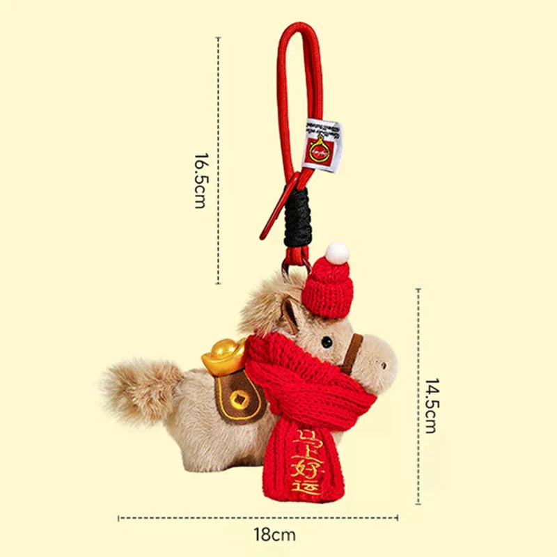 Cartoon Lion Dance Keychain Awakened Lion Chinese Style Lion Dance Pendant Doll Year Of Horse Chinese New Year Gift Qme