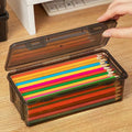 Transparent Pencil Case Box Large-capacity Stackable Storage Office Qme Default Title