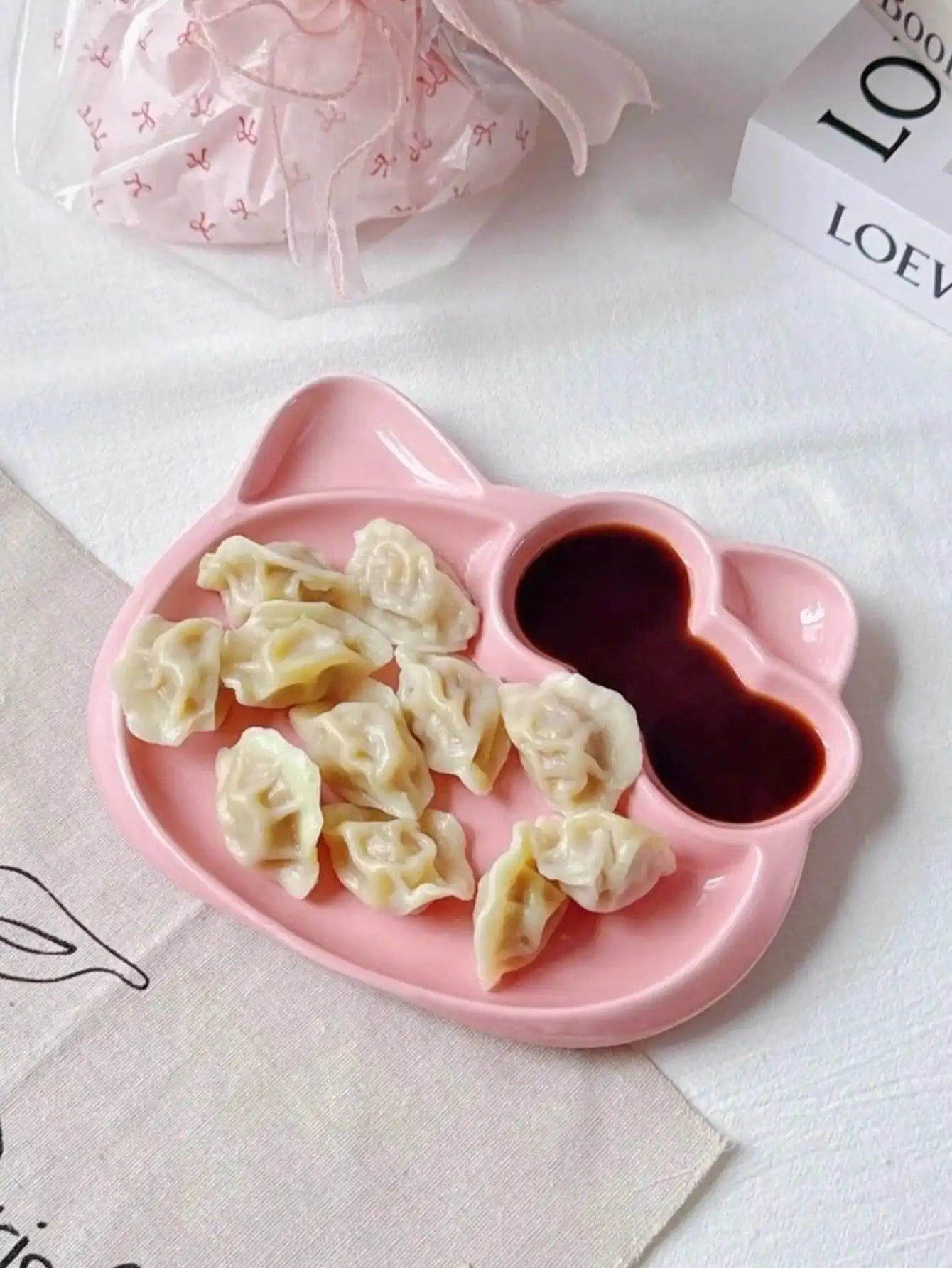 Cat Cute Cartoon Ceramic Creative Divided Tableware High-value Qme