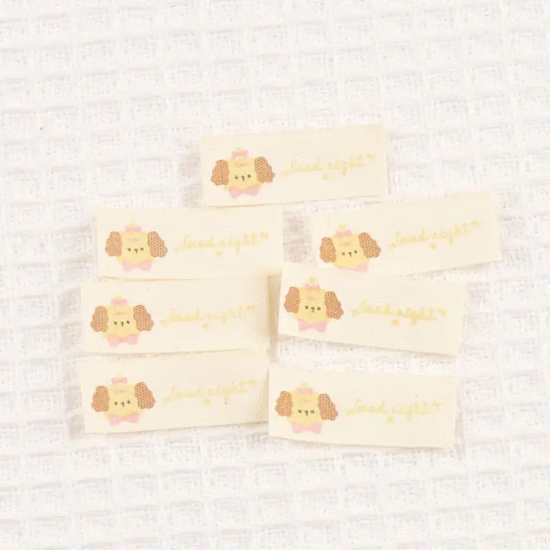 50pcs 15×40mm Mixed Cartoon Animals Pattern cotton Label Handmade DIY Clothing Shoe Bag Labels Artistic Decorations cp3807 Qme 15x40mm cp3807-6