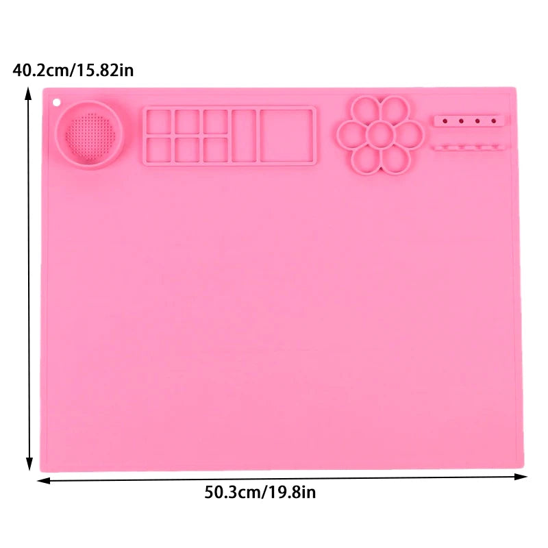 Silicone Painting Mat Art Cup Large Easy Clean Up Protects Surfaces Qme
