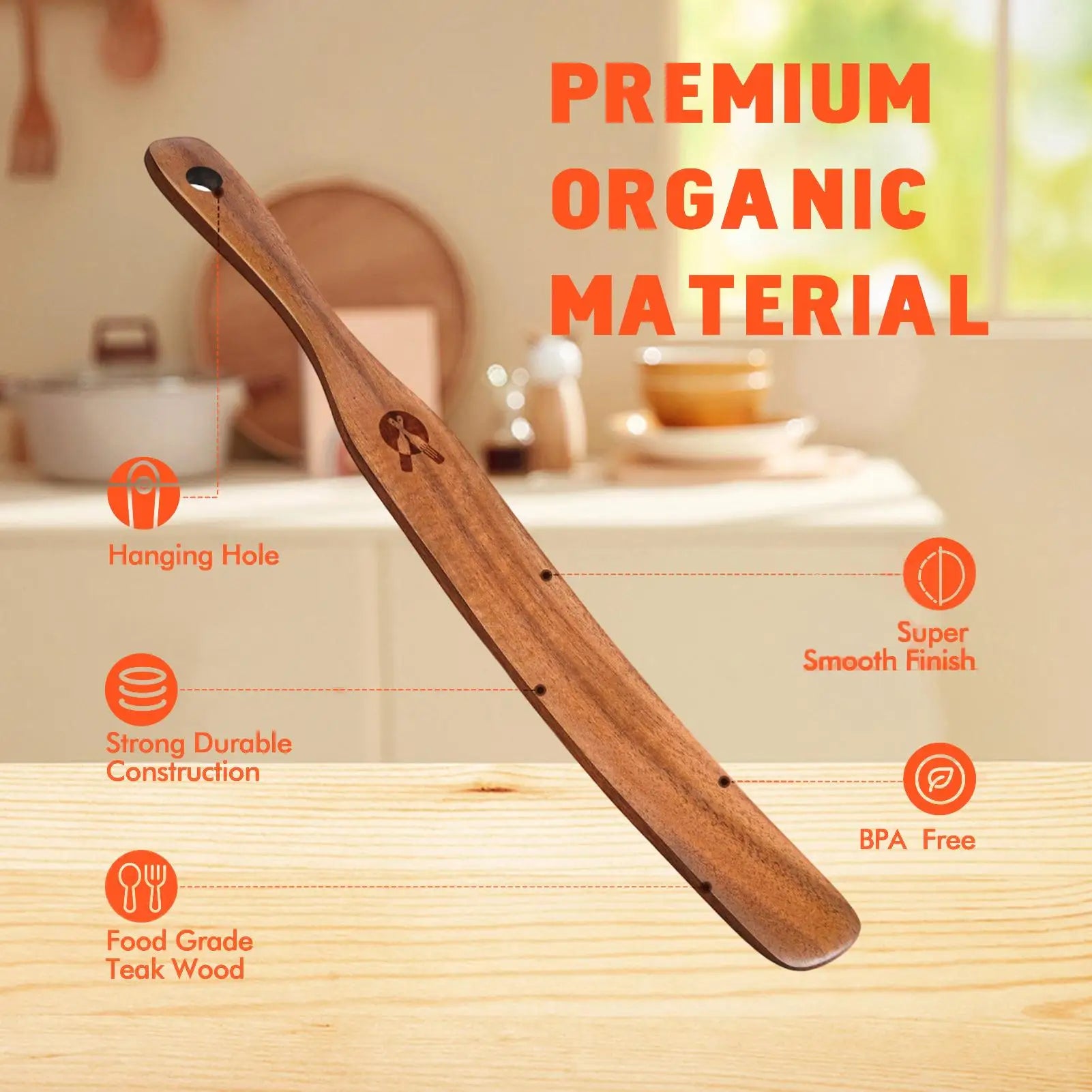 Wooden Stir Stick Narrow Jar Scraper Spatula Spoon Tools Bread Whisk Qme