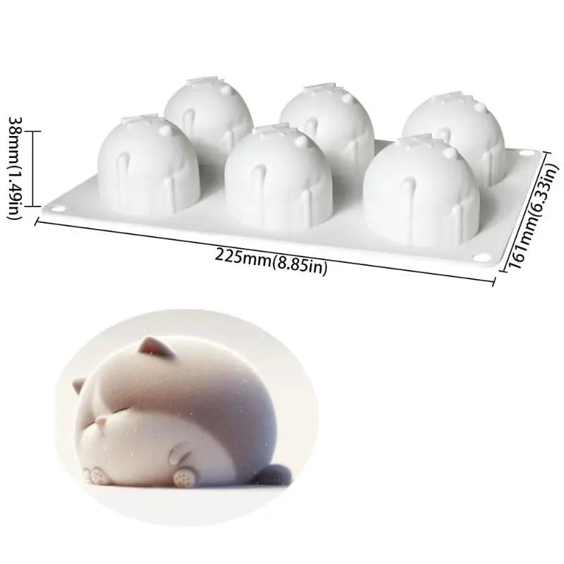 3D Lovely Cat Pudding Mousse Mould DIY Animal Mochi Dessert Chocolate Qme B