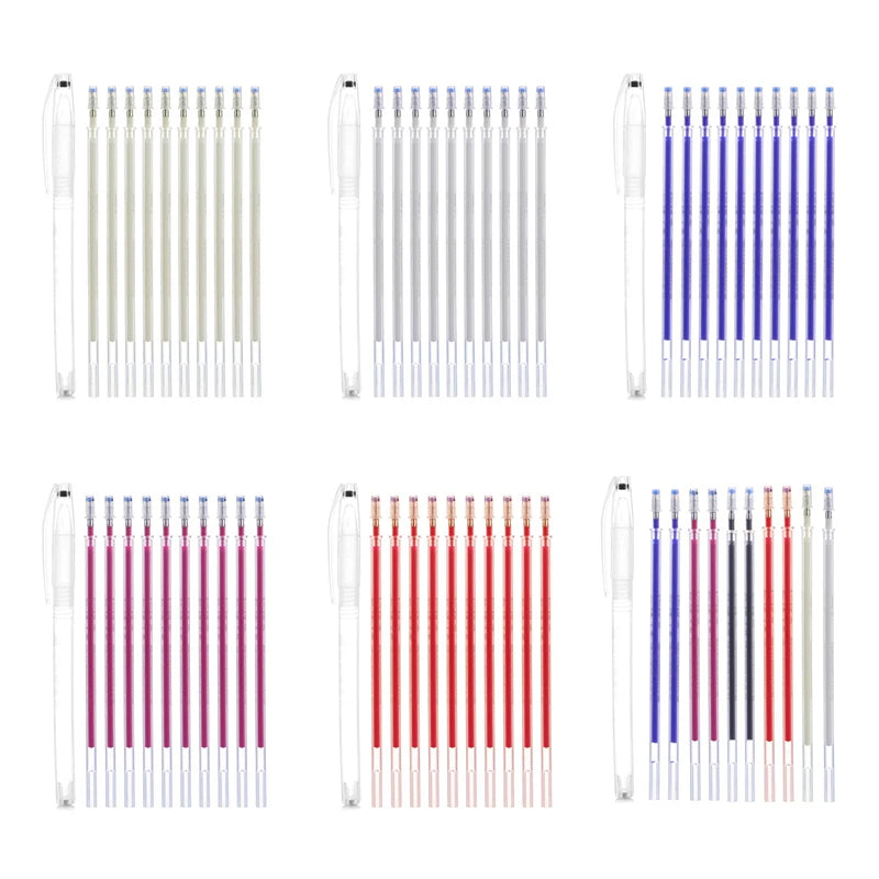 10pcs Heat Erasable Pen High Temperature Disappearing Fabric Marker Qme