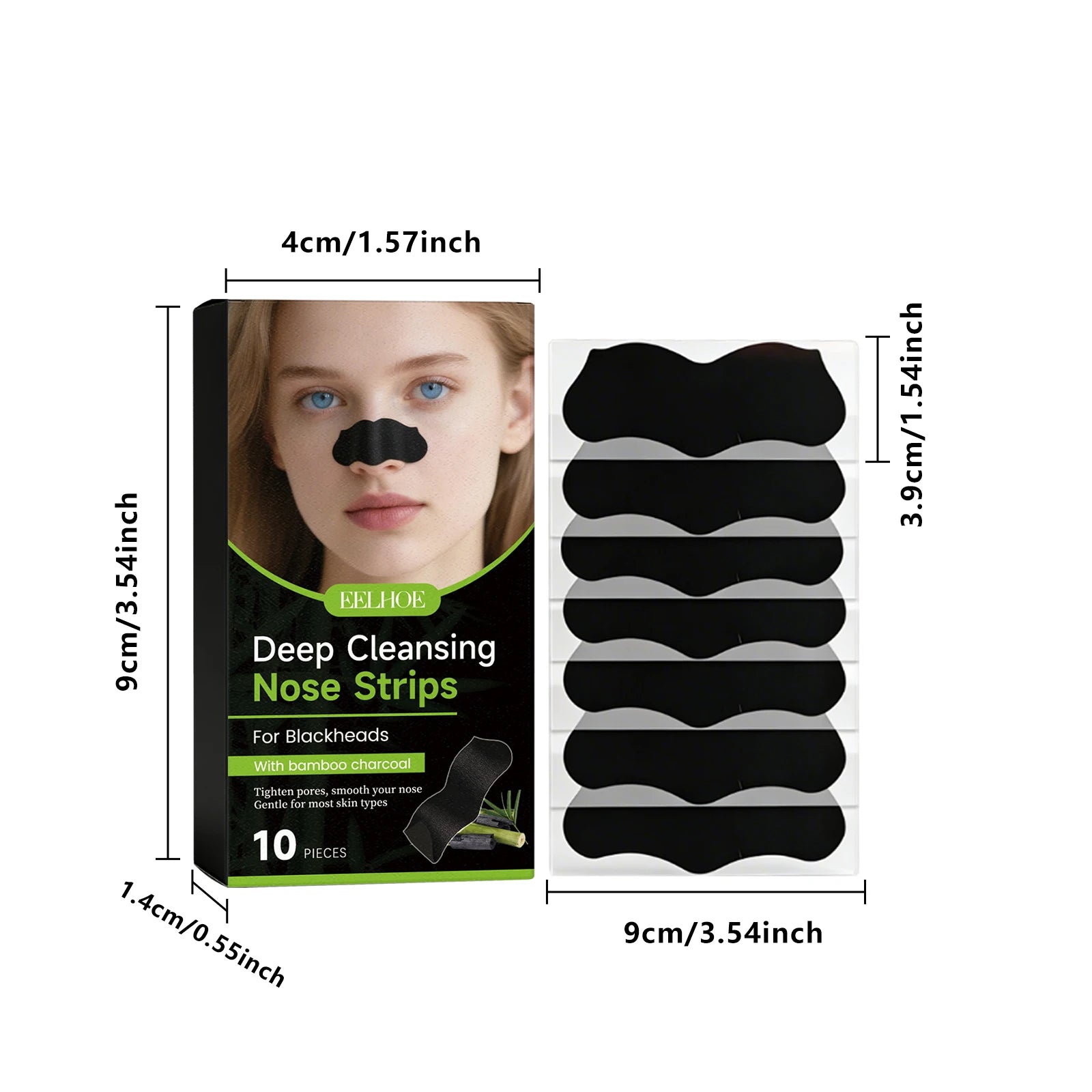Deep Cleansing Nose Pores Blackheads Charcoal Powder Nose Cleaning Patch Oil Control Cleansing Facial Care Purifying Skincare Qme