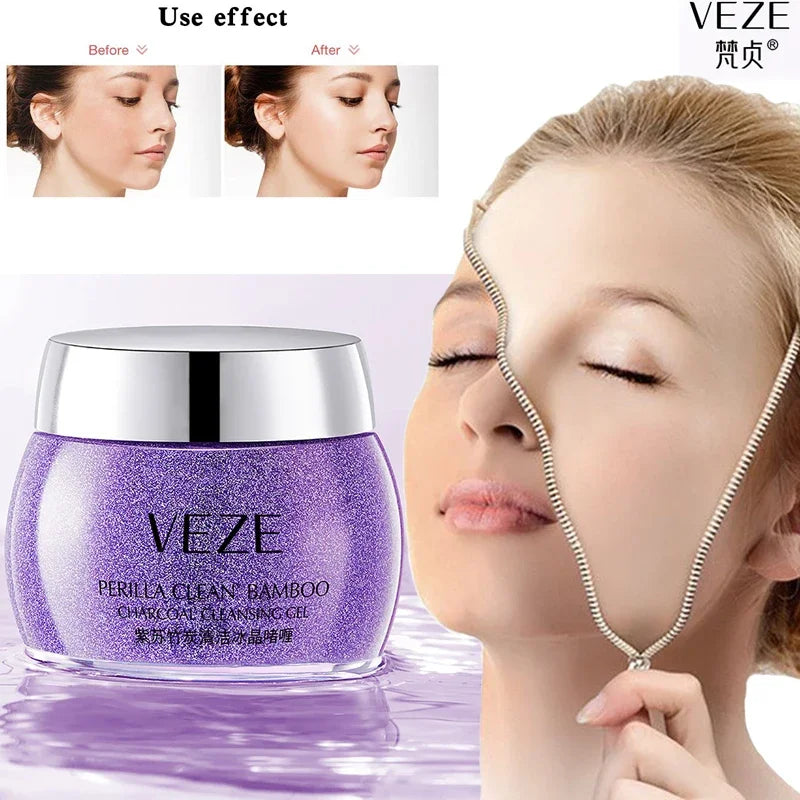 BIOAQUA VENZEN Bamboo Charcoal Clean Ice Crystals Moisturizing Contractive Pore Salubrious Oil-control Hydrating Cleansing Gel Qme Default Title