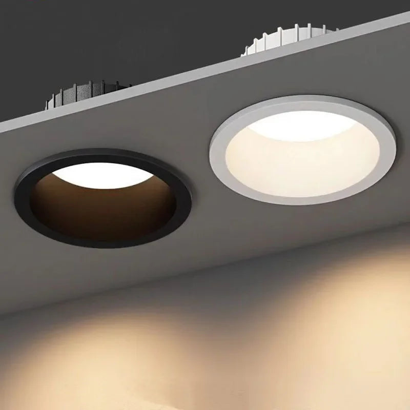 Round Anti-Glare Led SMD2835 Recessed Downlights 7w 10w Hole Size 7cm Ceiling Lamp Spotlights for Indoor Lighting Qme