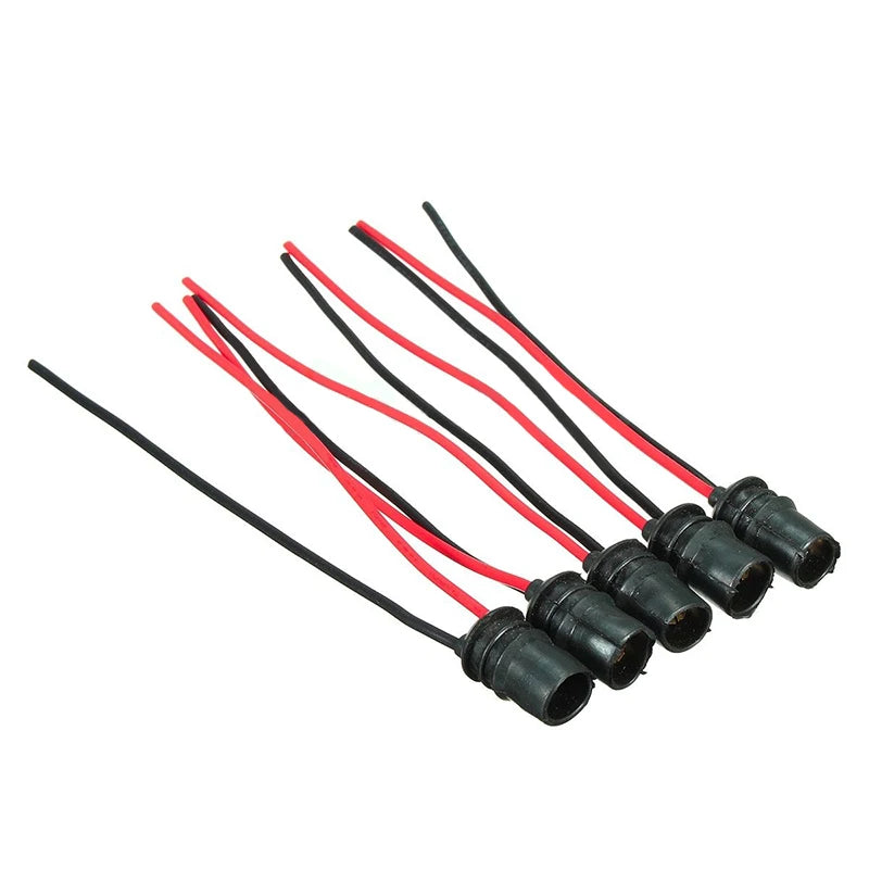 10Pcs T10 W5W Car Wedge Light Bulb Socket Connector Holder Extension LED Lamp Bulb Base Holder Replacement Car Parts Qme