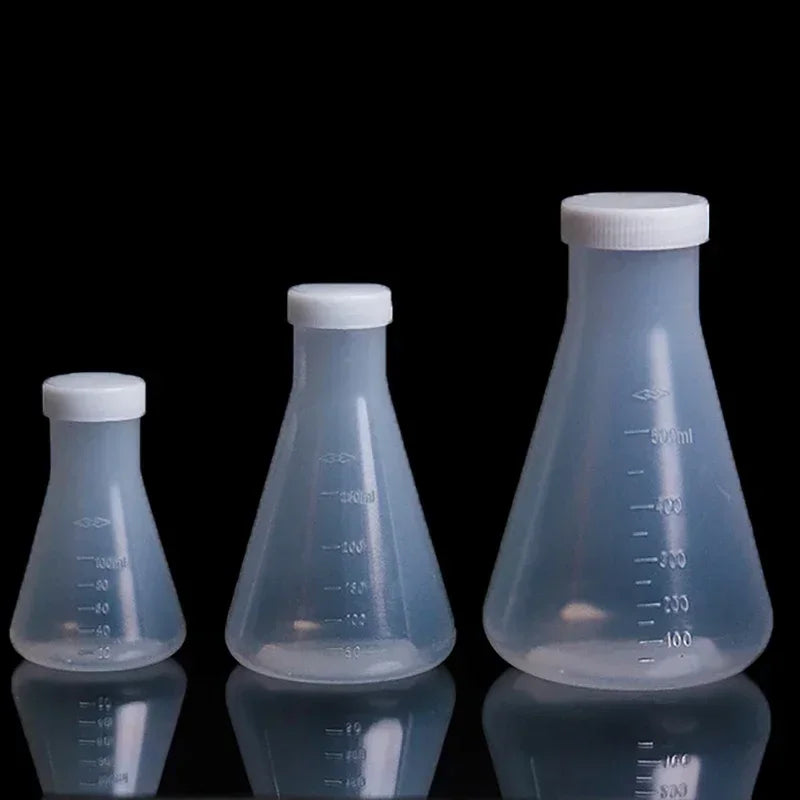 Lab Plastic Erlenmeyer Flask Conical Container Bottle Screw Cap Qme 1000ml