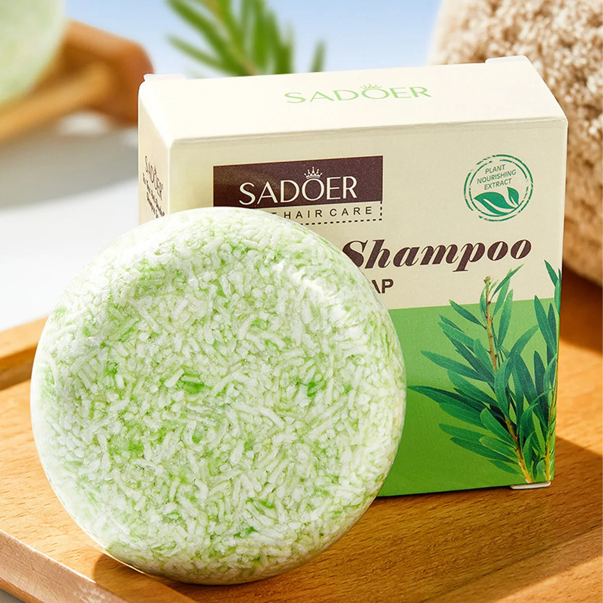 Tea Tree Essential Oil Solid Shampoo Bar Deeply Cleanses Nourishes Qme