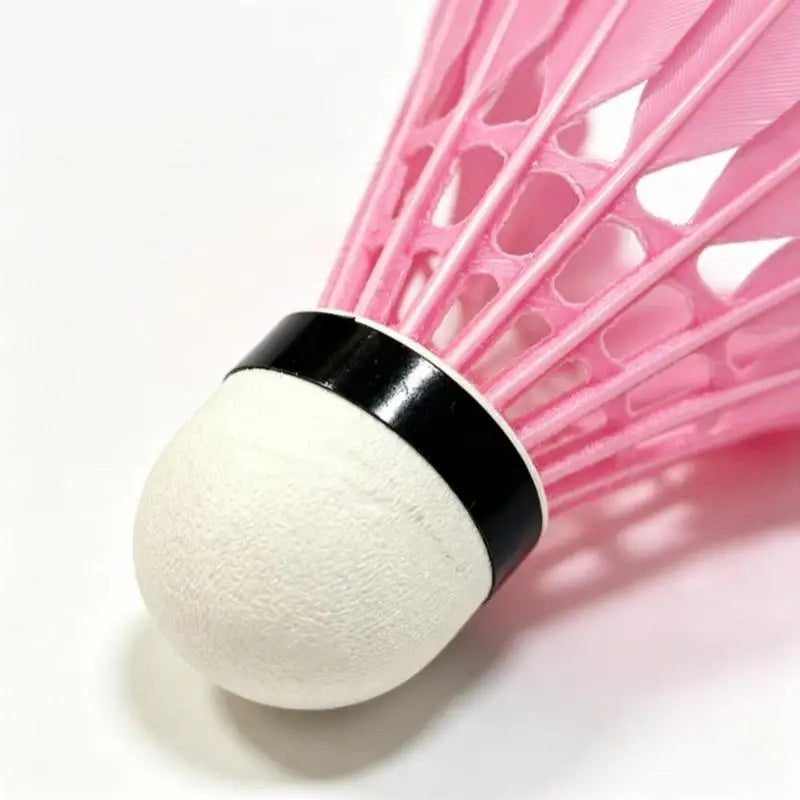 Pink Badminton Shuttlecocks Elasticity Stable Flight Wear Resistant Qme