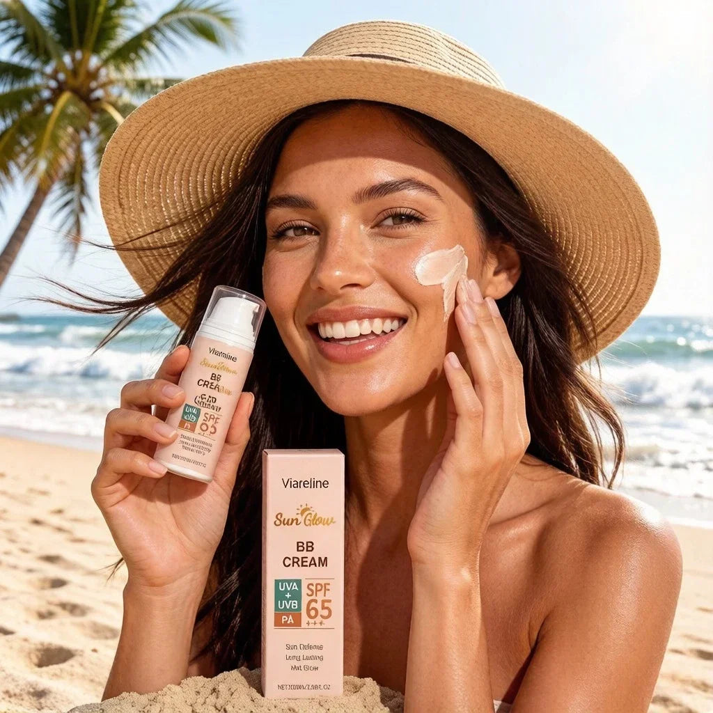 Lightweight Hydrating Tinted BB Cream - Non Greasy Protective Summer Outdoor Facial Defense Daily Face Makeup Base Foundation Qme