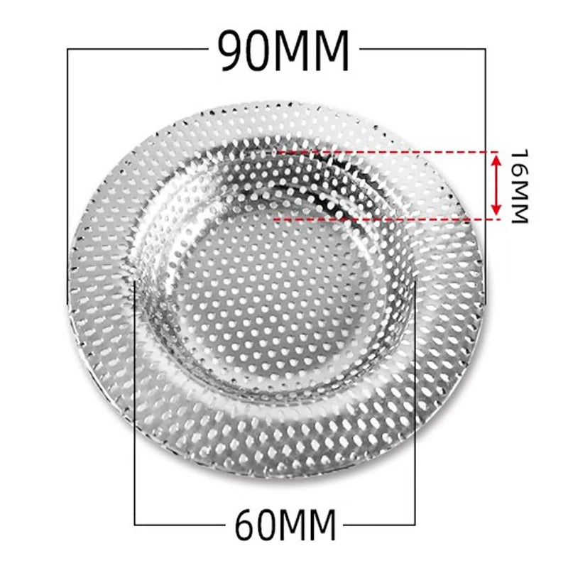 Kitchen Water Sink Filter Sink Mesh Strainer Kitchen Tool Stainless Steel Bathroom Floor Drain Cover Shower Hair Catche Stopper. Qme 9cm