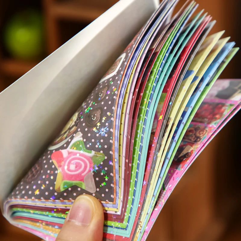 Japanese Sweet Food Star Glitter Film Sticker Book, Aesthetic Decor Material for Stationery Lovers, Ideal for Collage Art Qme