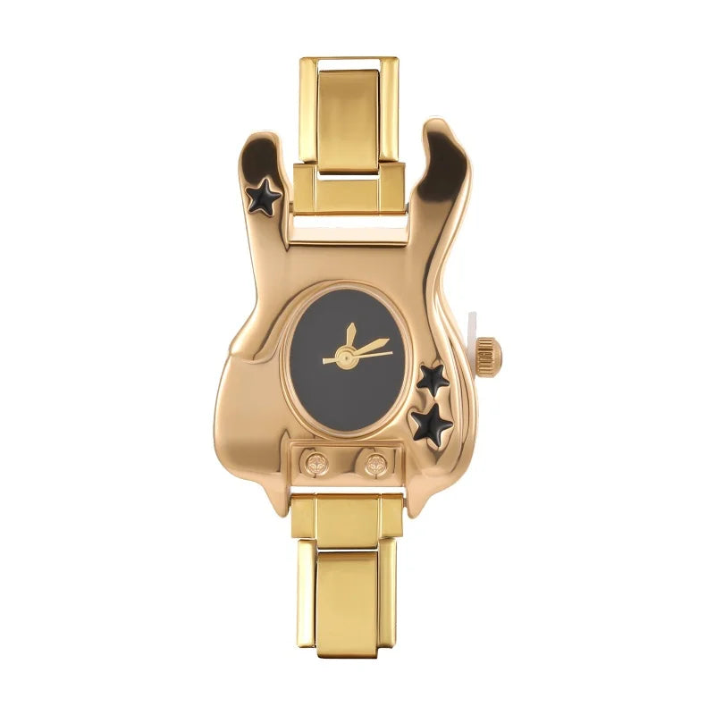 Wholesale Guitar Shape Stainless Steel Men's Women Watch Bracelet Fit