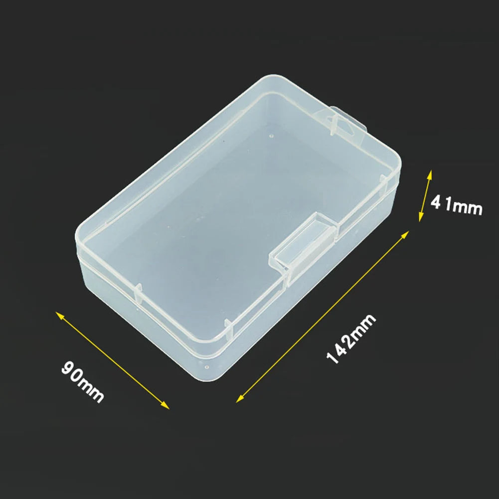 1pcs Transparent Rectangle Plastic Storage Box Screw Holder Case Organizer Container Jewelry Nail Art Equipment Tools Case Qme 14.2x9x4.1cm