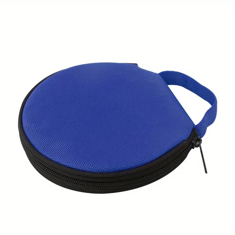 Portable CD Case, Round CD Holder For 20pcs CDs, Oxford Cloth DVD Storage Bag CD Wallet Holder Organizer DVD Pouch Qme