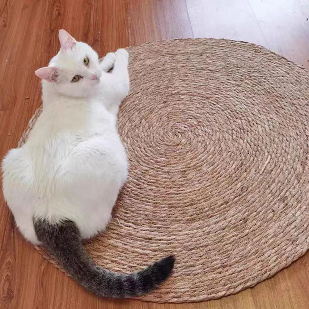 Cat Scratcher Rattan Mat Board Cat Scratch for Sharpen Nails Scraper Cats Tree Cat scratching post Sofa Mats Furniture Protector Qme