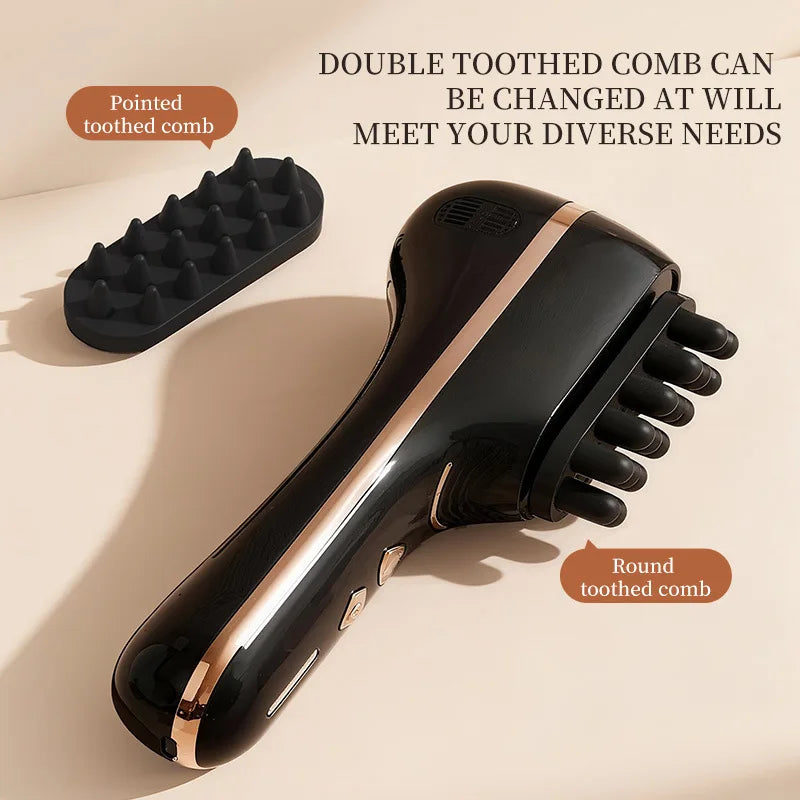 Electric Scalp Massager Comb Vibrating Hair Care Device Relaxing Head Qme