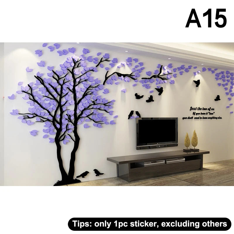 Self-adhesive Home Background Wall Decal Stickers Decoration Bedroom Qme A15