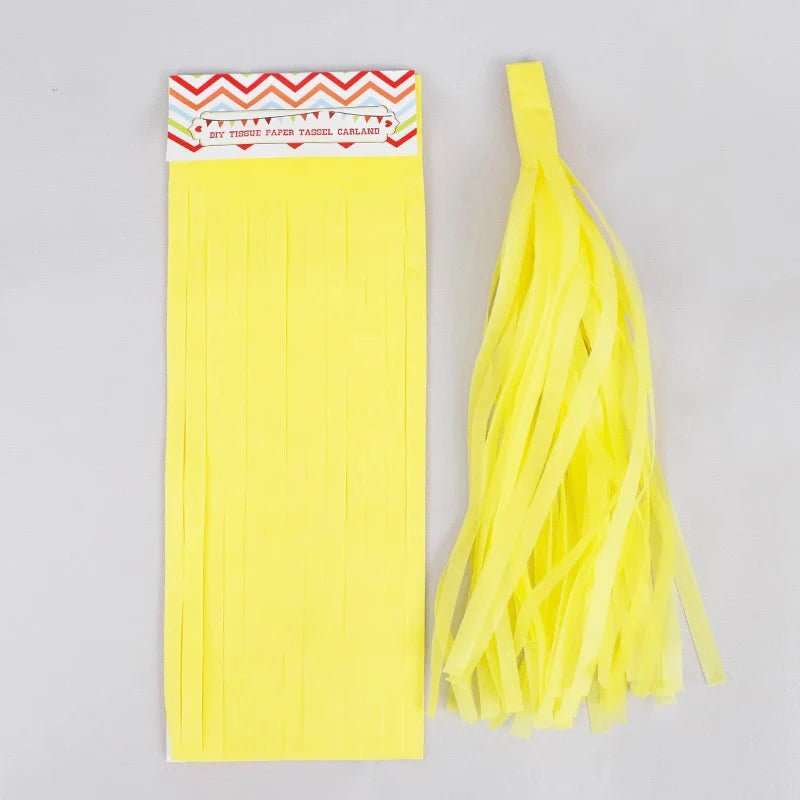 Valentine's Day Gradient 2-Meter Color Tassel Party Decoration Qme Yellow