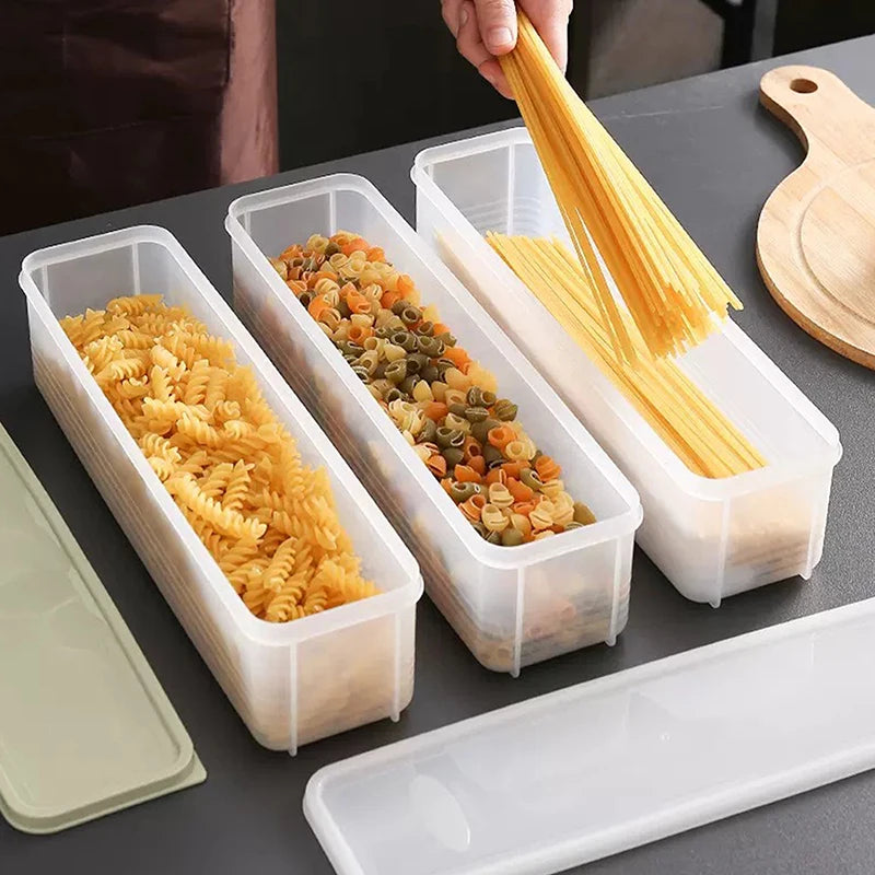 Noodles Fresh-keeping Box Plastic Food Sealed Rectangular Fruit Qme