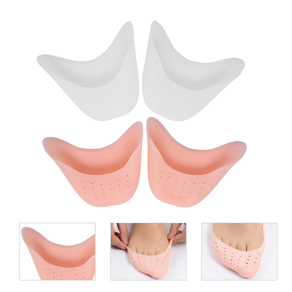 1 Pair Silicone Soft Ballet Pointe Dance Shoes Pads Dancing Toe Protector Foot Care Dance Shoes Pads Dancing Toe Protector Qme