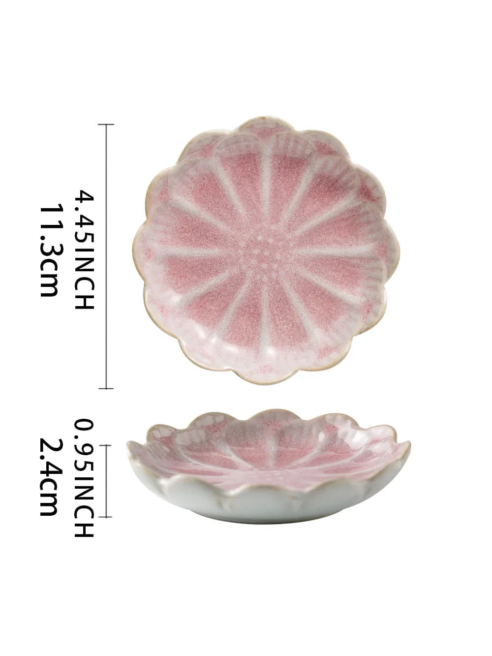 Ceramic Petal Shaped Jewelry Tray Simple Irregular Plate Storage Qme