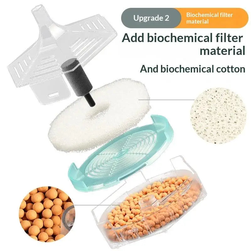 Air-powered Biochemical Filtration Waste Suction Tool Small Fish Qme