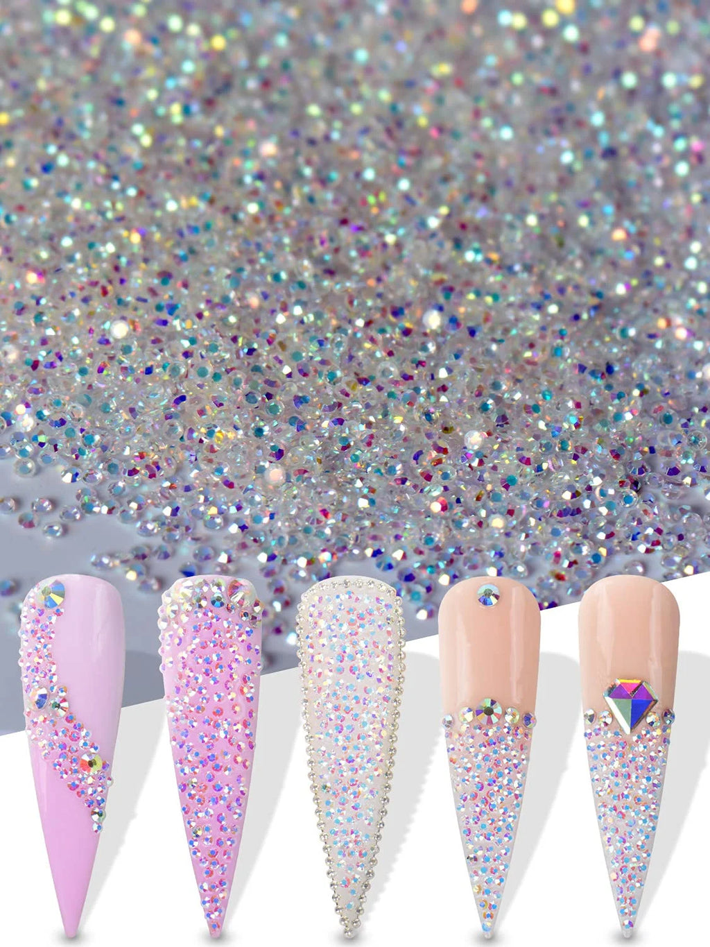 Fairy Micro Crystal Beads 3D Nail Art Accessories DIY Pixie Design Qme