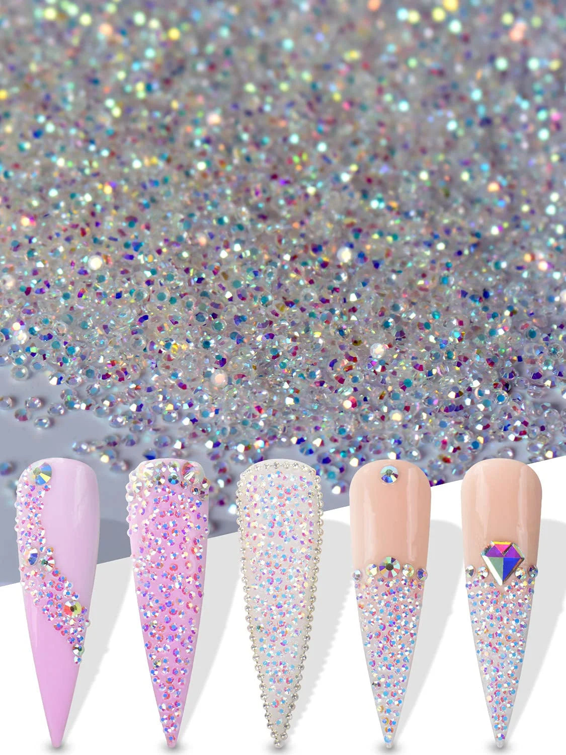 Fairy Micro Crystal Beads 3D Nail Art Accessories DIY Pixie Design Qme
