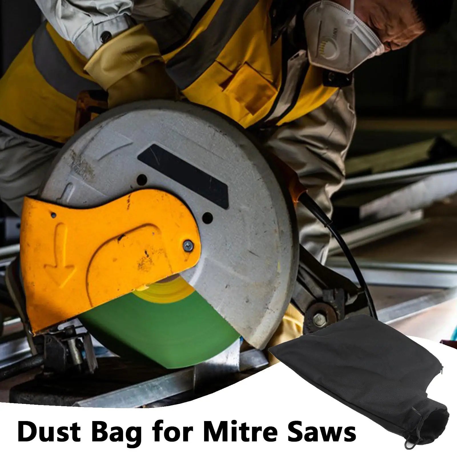 Saw Dust Collector Table Saw Dust Collector Bag Portable Lightweight Black Small Outlet Accessories for Family Home Workshop Qme