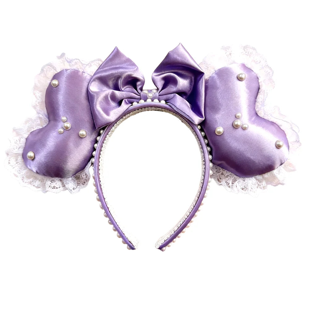 Mickey Mouse Heart Ear Headands Women Adult Cosplay Valentine's Day Hairband For Girls Park Travel Photography Hair Accessory Qme Headband 2