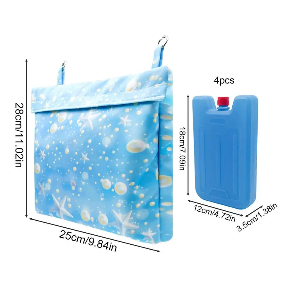 Cooling Mat For Bunny Refillable Bunny Freeze Pack Washable Pet Ice Pad For Cage Dog Enclosure Resting Corner Indoor Summer Hot Qme Blue China Mainland