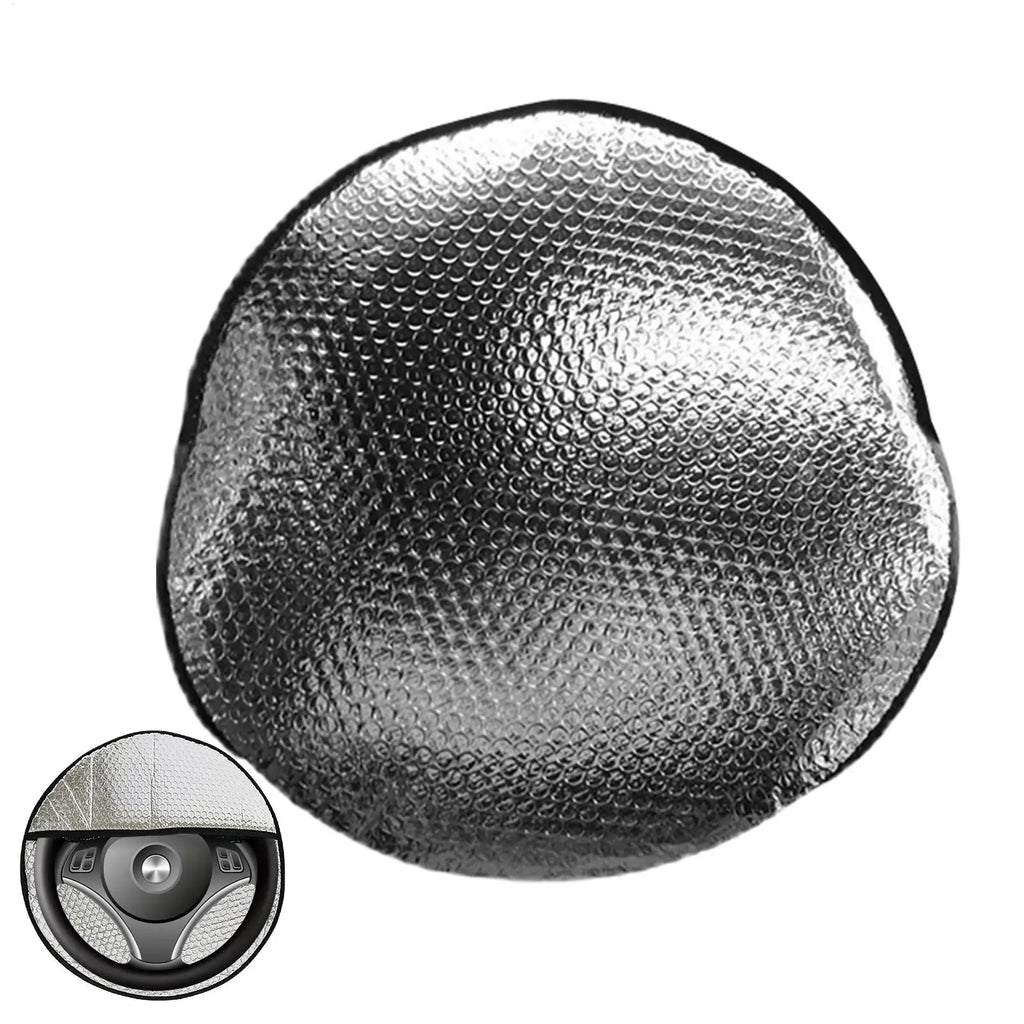 Foil Steering Wheel Cover Steering Wheel Sun Block Aluminum Foil Reflector Protective Vehicle Sunshade Heat Isolation for SUV Qme