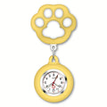 Cute Cat Paw Nurse Watch Brooch, Silicone With Clip, Retractable Telescopic Health Care Nurse Doctor Paramedic Medical Pocket Qme YELLOW