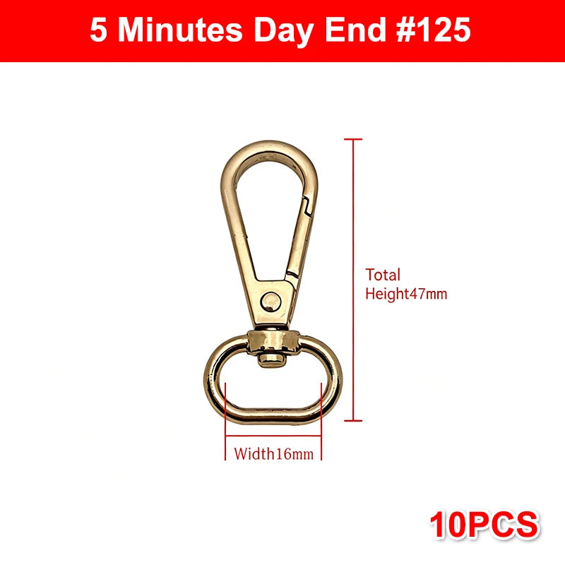 10Pcs Zinc Alloy Swivel Snap Hooks: Heavy Duty Rust-Proof DIY Connectors for Bag Making, Keychains, Lanyards & Crafting Needs Qme 5 Gold