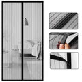 Heavy Duty Magnetic Door Mesh Curtain Anti-Mosquito Automatic Closing Mute Door Netting Home Ventilation Partition Mesh Curtain Qme 90x210cm