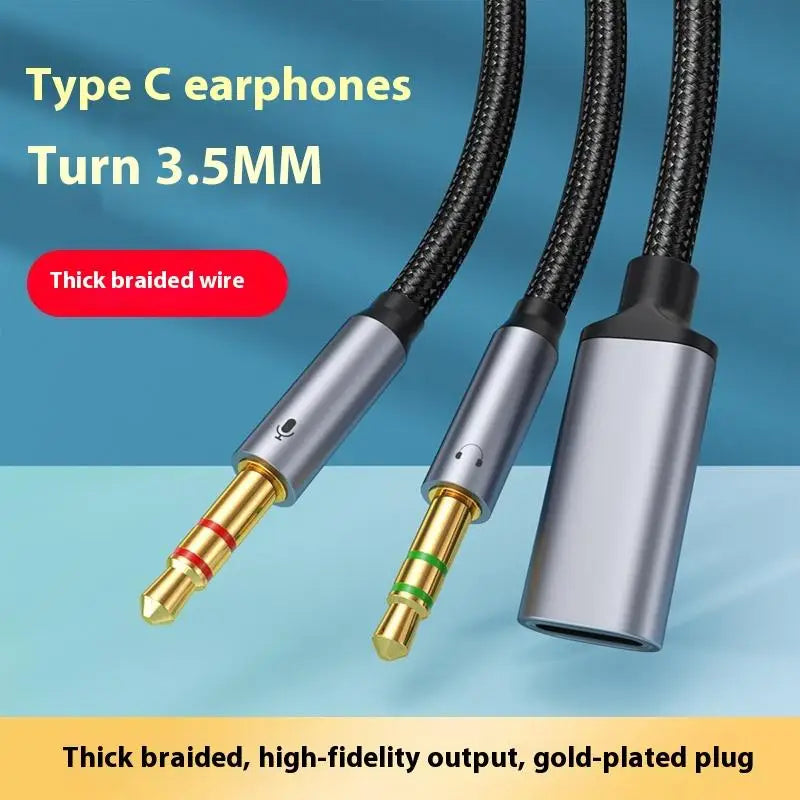 Phone Tablet Accessories USB C Port Cable Conversion Earphone Qme