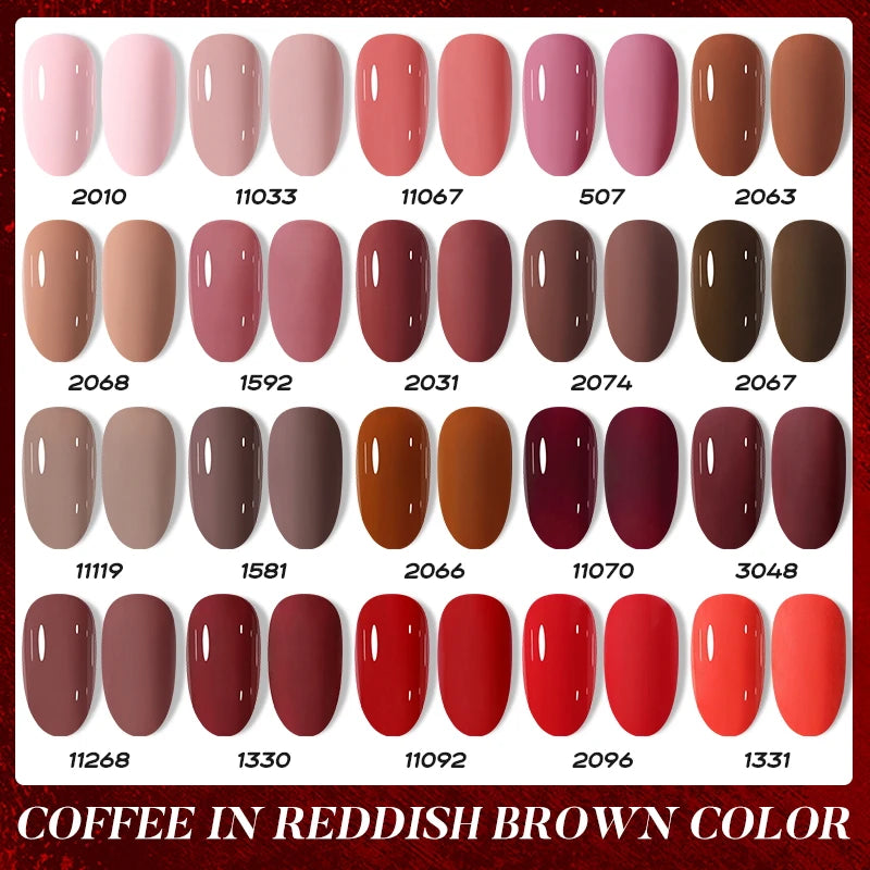 Arte Clavo HEMA TPO Coffee Brown Gel Nail Polish Winter Semipermanent Qme