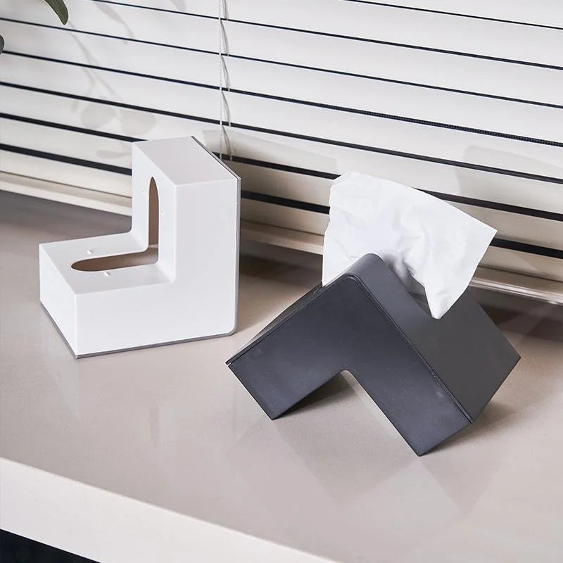 Creative L-shaped Drawn Tissue Box Living Room Simple Face Paper Qme