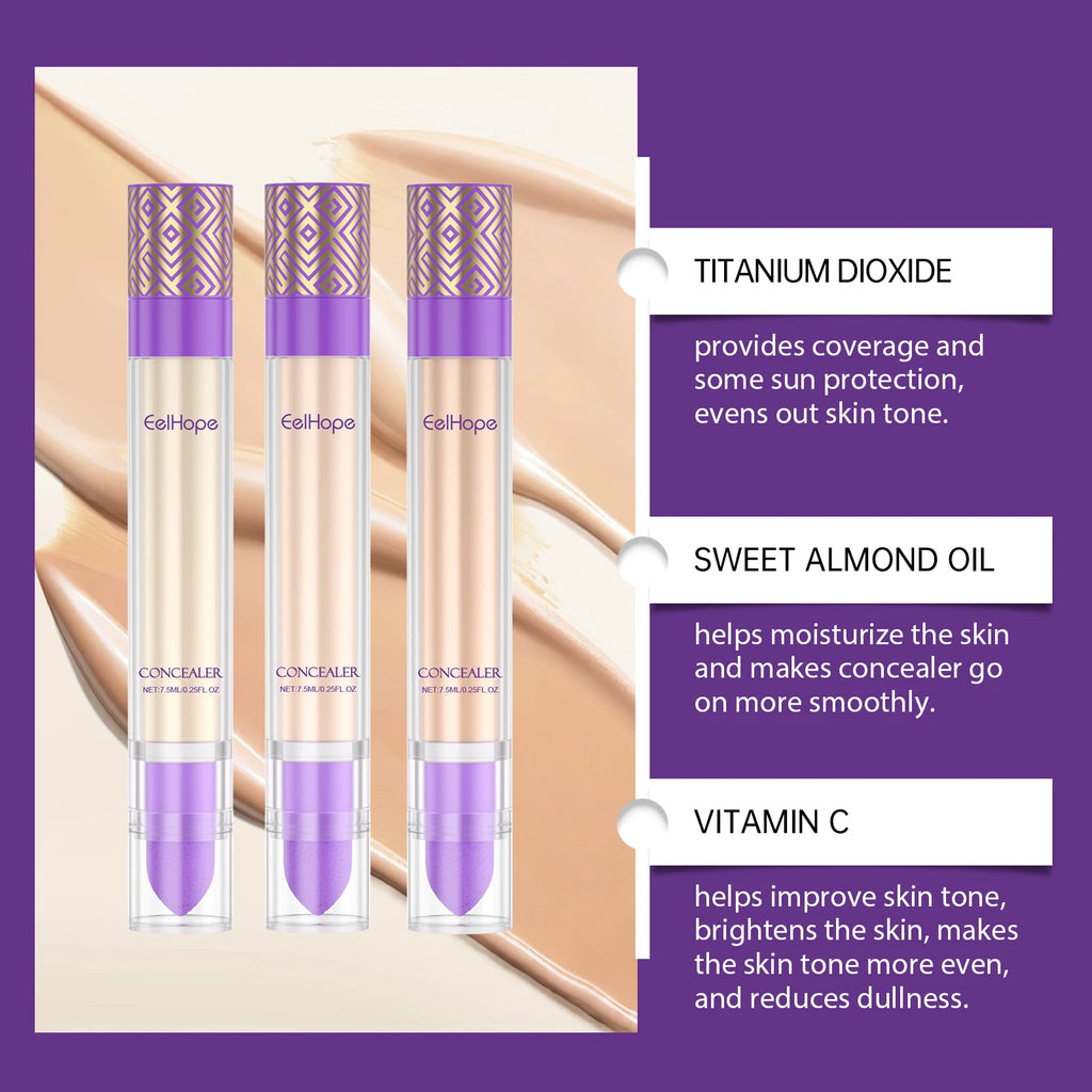 Concealer Improve Skin Elasticity Brighten Complexion Not Easy Remove Makeup Moisturizing Liquid Lightweight Dark Circle Blemish Qme