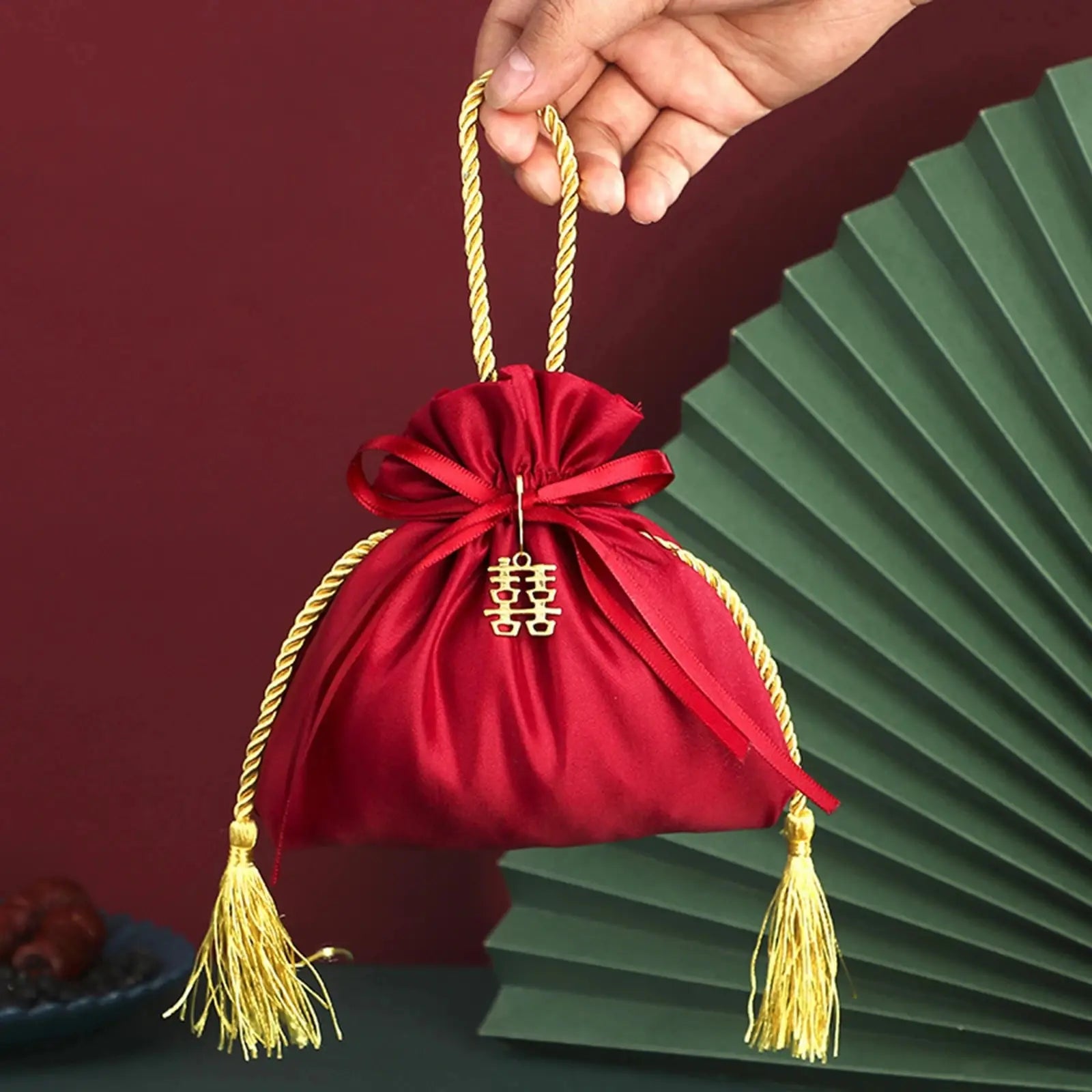 Velvet Gift Bag Wedding Party Velvet Candy Box Gift Bags for Wedding Gift Small Gold Drawstring Gift Candy Pouches New Qme