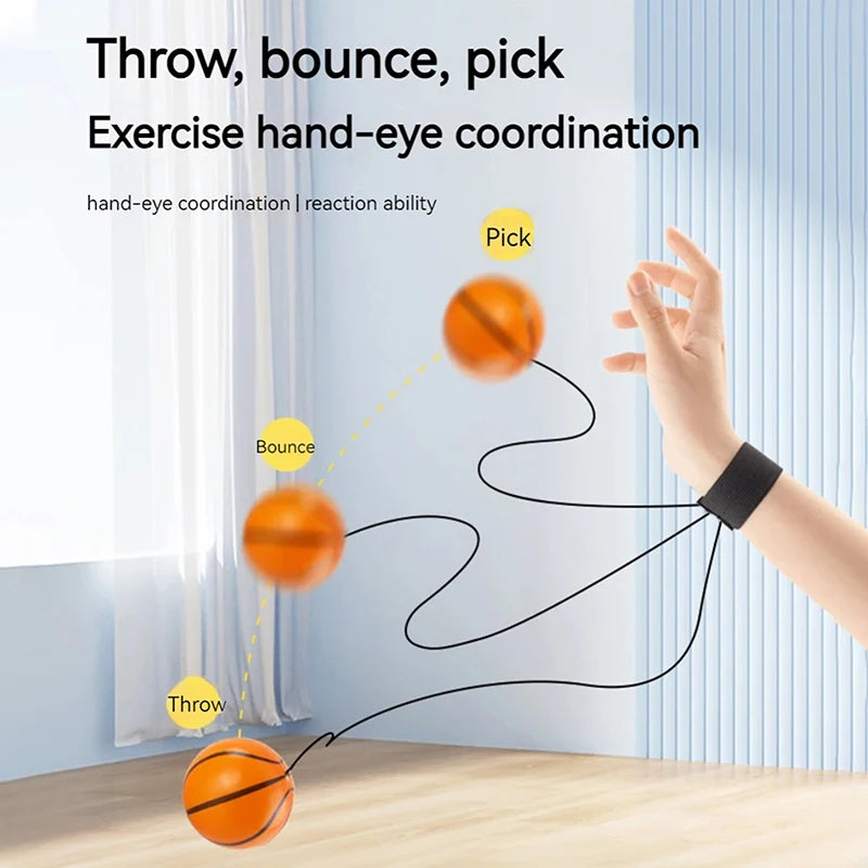 Return Sponge Rubber Hand Ball Game Exercises Bouncing Elastic Sport Qme